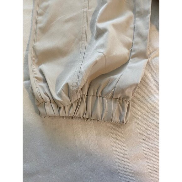 New In Women's High-Waisted Elastic Cuff Jogger Pants Size L Beige Casual - Picture 6 of 13